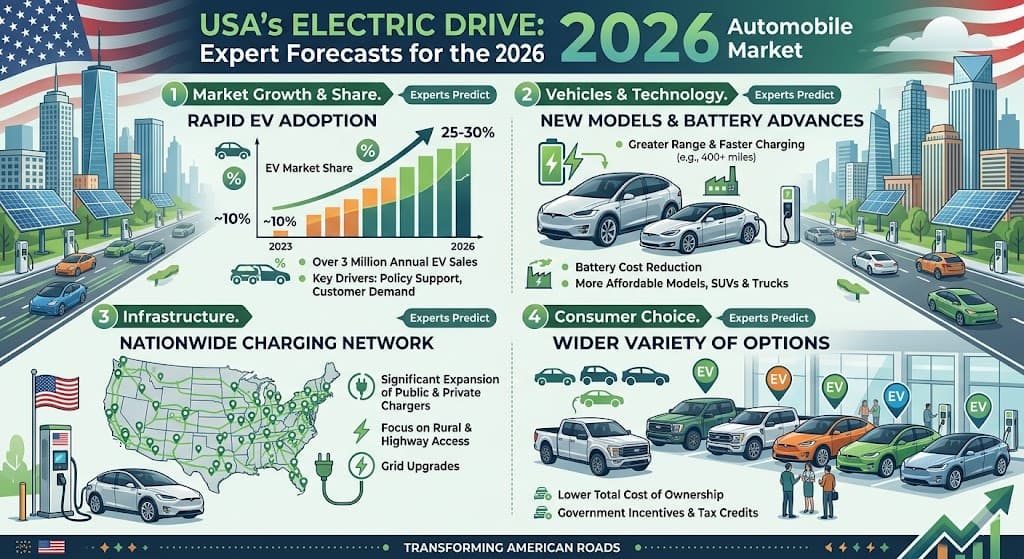 USA’s Electric Drive: Expert Forecasts for 2026 Automobile Market