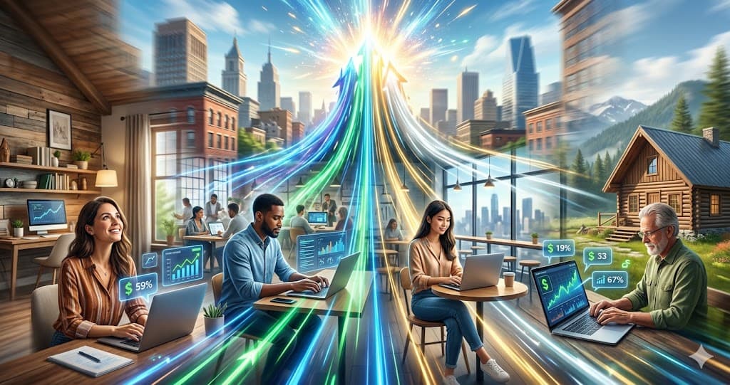 US Online Earning Surge: AI & Remote Work Drive 2026 Growth